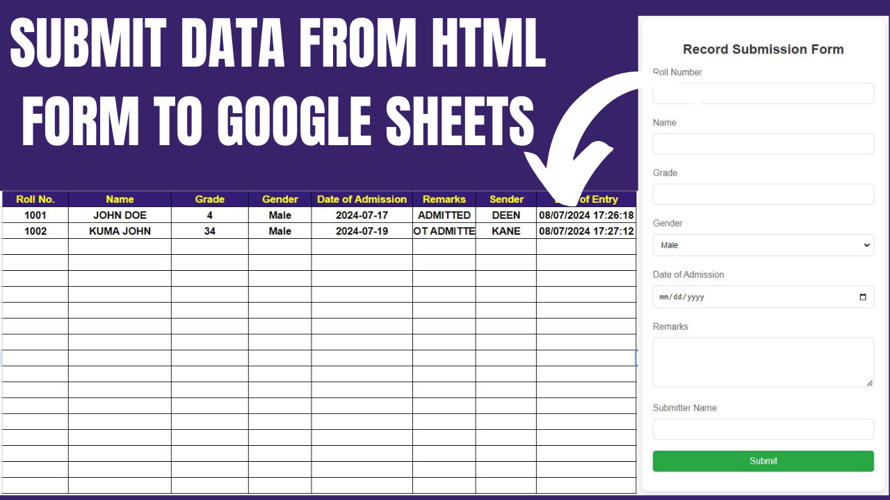 Effortlessly Submit Data to Google Sheets with a Custom HTML Form